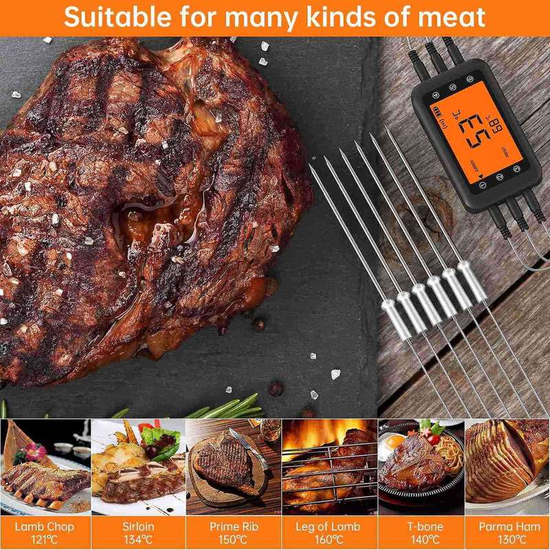 Digital Kitchen Thermometer for Oven Beer Meat Cooking Food Probe BBQ Electronic Oven Thermometer ,W