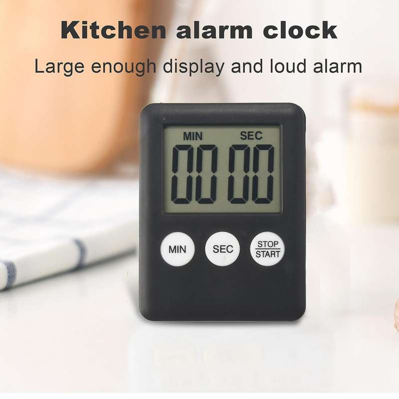 Digital Kitchen Timer 4 Pieces Kitchen Alarm Clock with Alarm Short Timer Magnetic Egg Timer Kitche