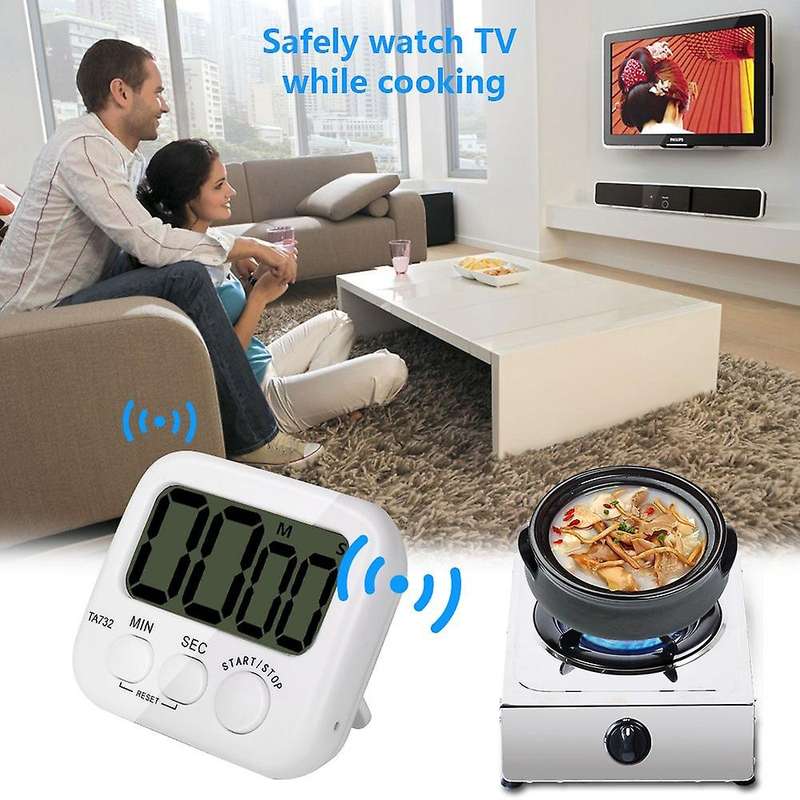 Digital Kitchen Timer, Large Screen Large Font Display, Magnetic Back Cooking Timer, Loud Alarm