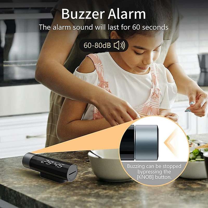 Digital Kitchen Timer,Kitchen Alarm Clock,Timer,Egg Timer with Rotary Knob Setting,for Cooking,Bakin