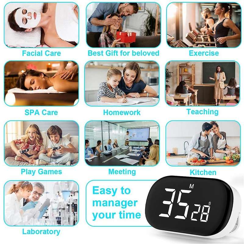 Digital Kitchen Timer,Digital Timer Egg Timer,Digital Kitchen Timer,Stopwatch, Alarm Clock,for Learn