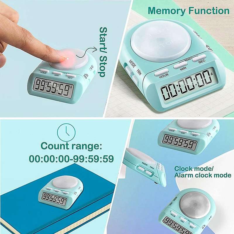 Digital Kitchen Timer with 100 Hour Clock Count Down for Kid Teacher ,45 Display Lcd&security Lock