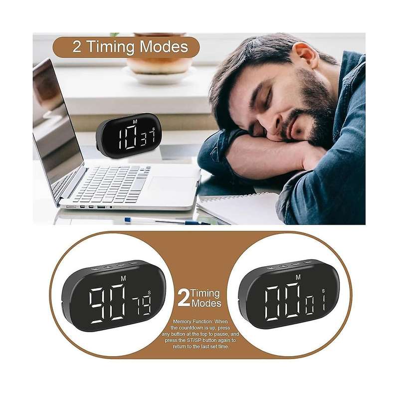 Digital Kitchen Timer, Digital Timer Egg Timer, Digital Kitchen Timer, Stopwatch, Alarm Clock, for L