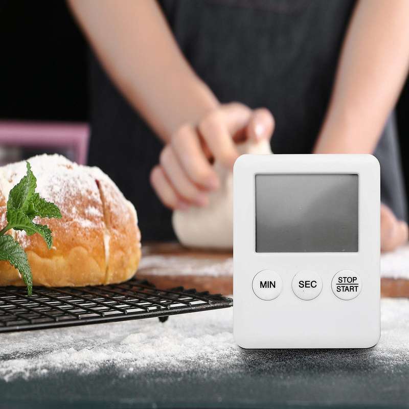 Digital Kitchen Timer, 4 Pieces Kitchen Alarm Clock with Alarm Reminder Function, Timer Magnetic Eg