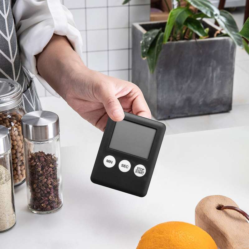 Digital Kitchen Timer, 4 Pieces Kitchen Alarm Clock with Alarm Reminder Function, Timer Magnetic Eg