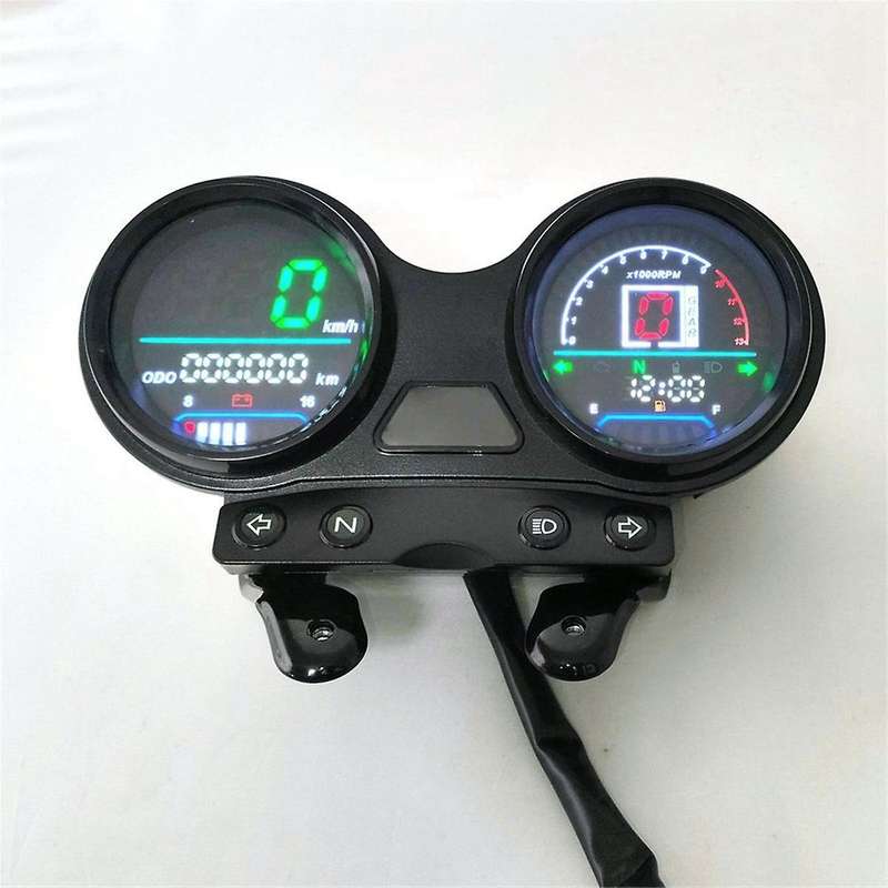 Digital LCD Odometer Speedometer for YBR 125 with Mobile USB Charge RPM Dashboard