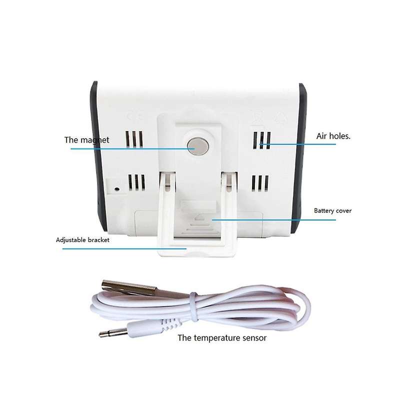 Digital Lcd Thermometer Hygrometer Indoor Mini Temperature Humidity Meter Sensor with Probe Frost A
