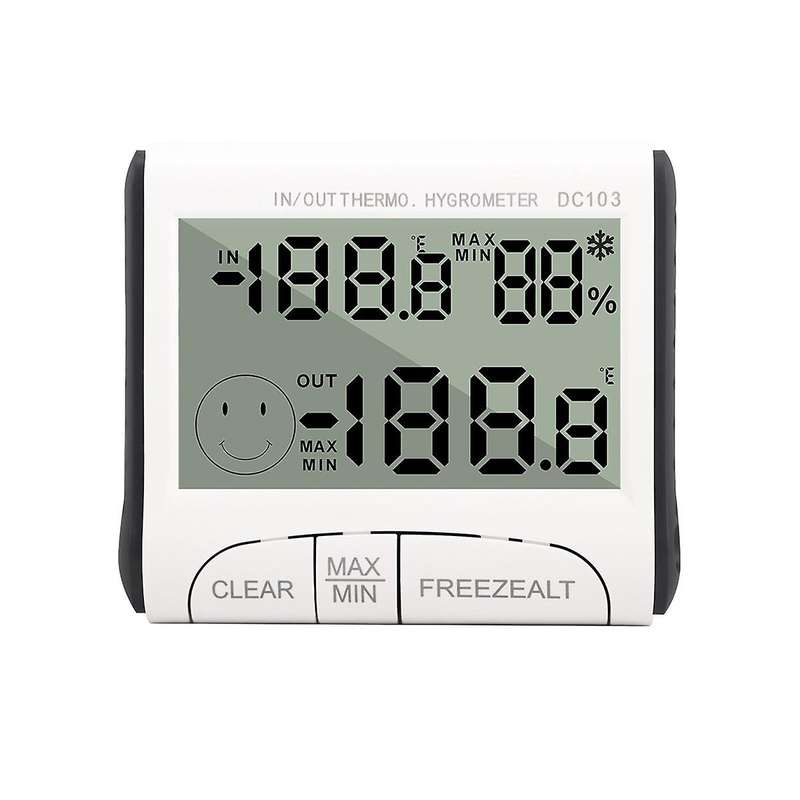 Digital Lcd Thermometer Hygrometer Indoor Mini Temperature Humidity Meter Sensor with Probe Frost A