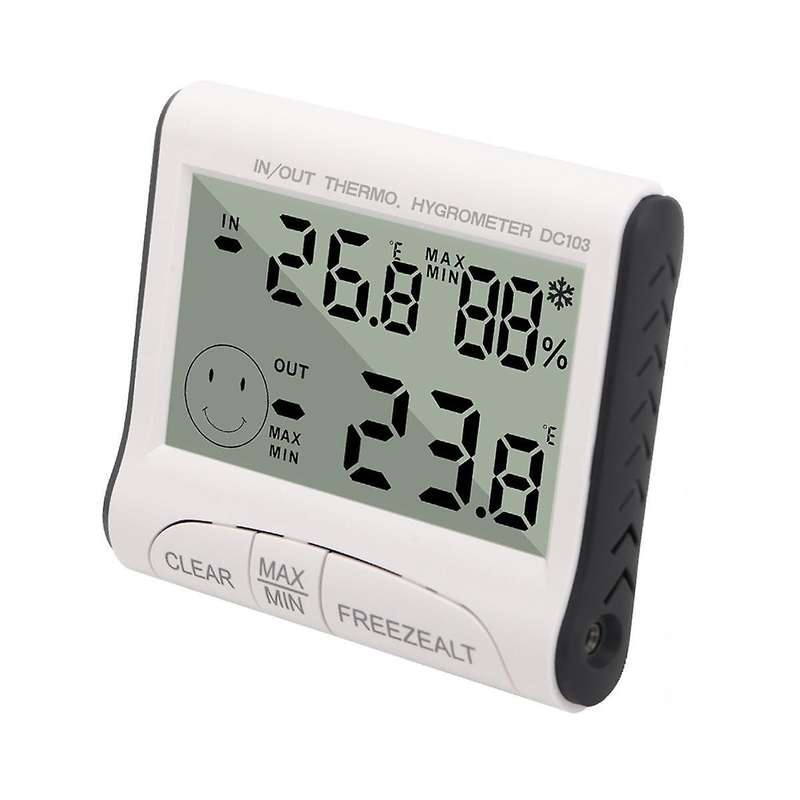 Digital Lcd Thermometer Hygrometer Indoor Mini Temperature Humidity Meter Sensor with Probe Frost A