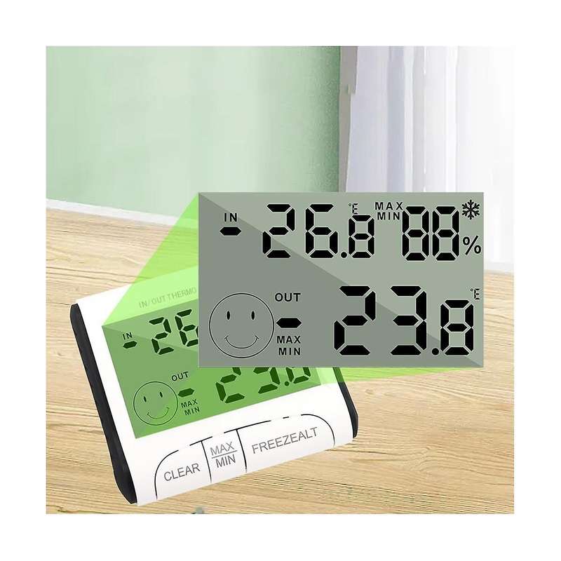 Digital Lcd Thermometer Hygrometer Indoor Mini Temperature Humidity Meter Sensor with Probe Frost A