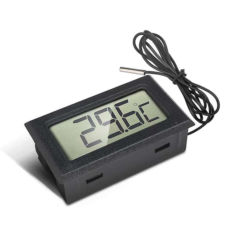 Digital LCD Thermometer -50C - +110C Temperature Monitor with 1M NTC Probe for Fridge, Freezer, F
