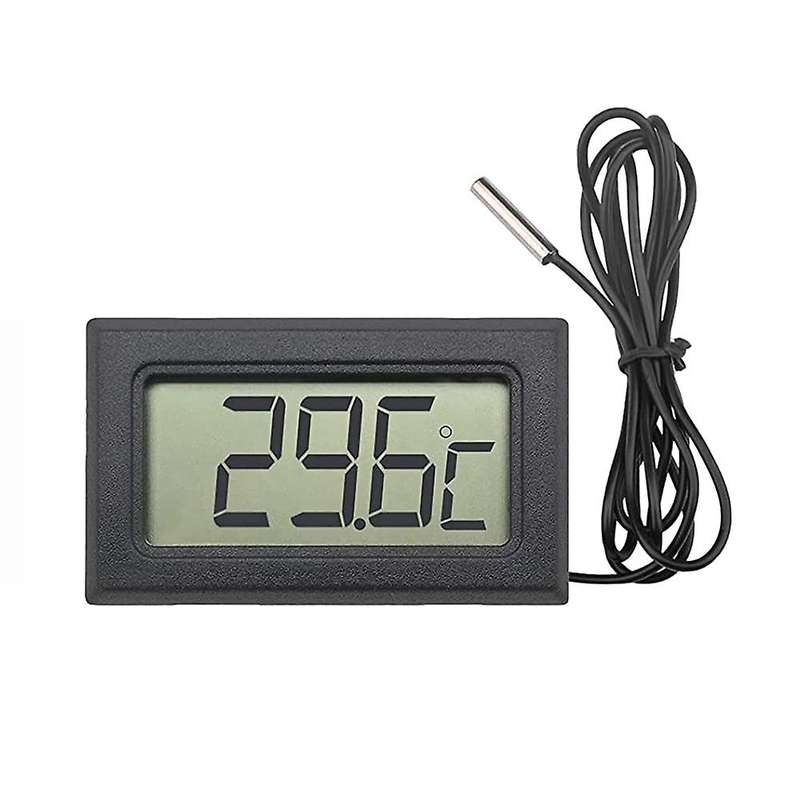 Digital LCD Thermometer -50C - +110C Temperature Monitor with 1M NTC Probe for Fridge, Freezer, F