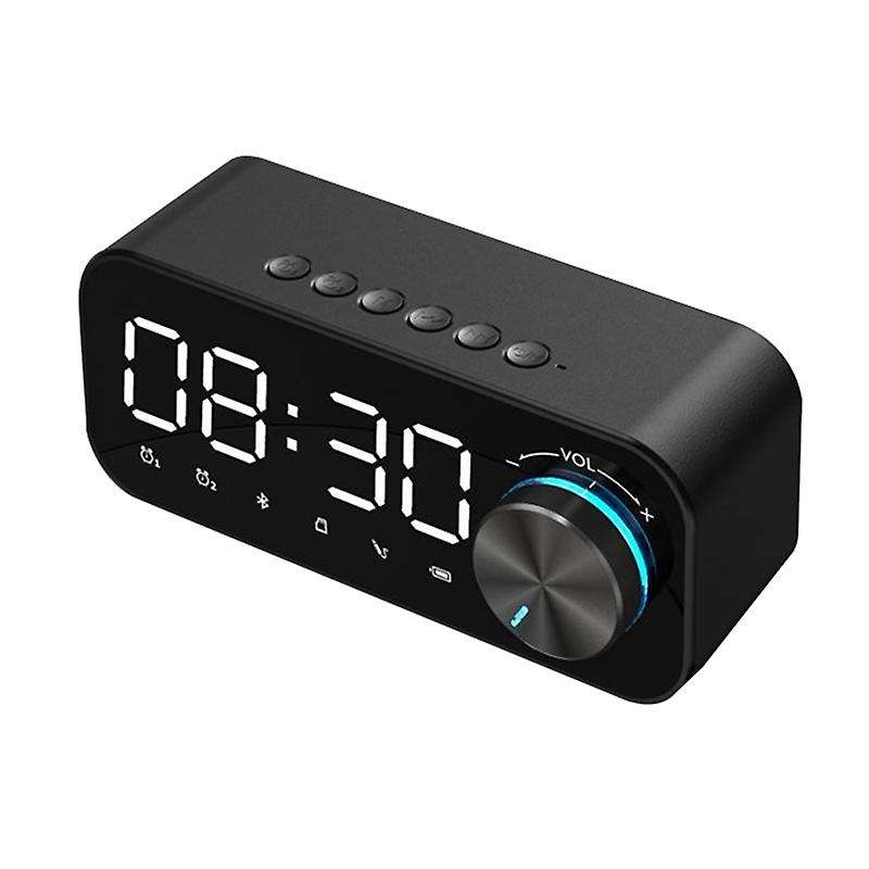 Digital Mirror Alarm Clock LED Display Music Player Radio Table Clock Outdoor Wireless Bluetooth Spe