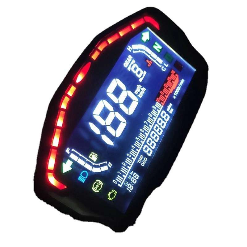 Digital Motorcycle Speedometer LED Dashboard RPM for