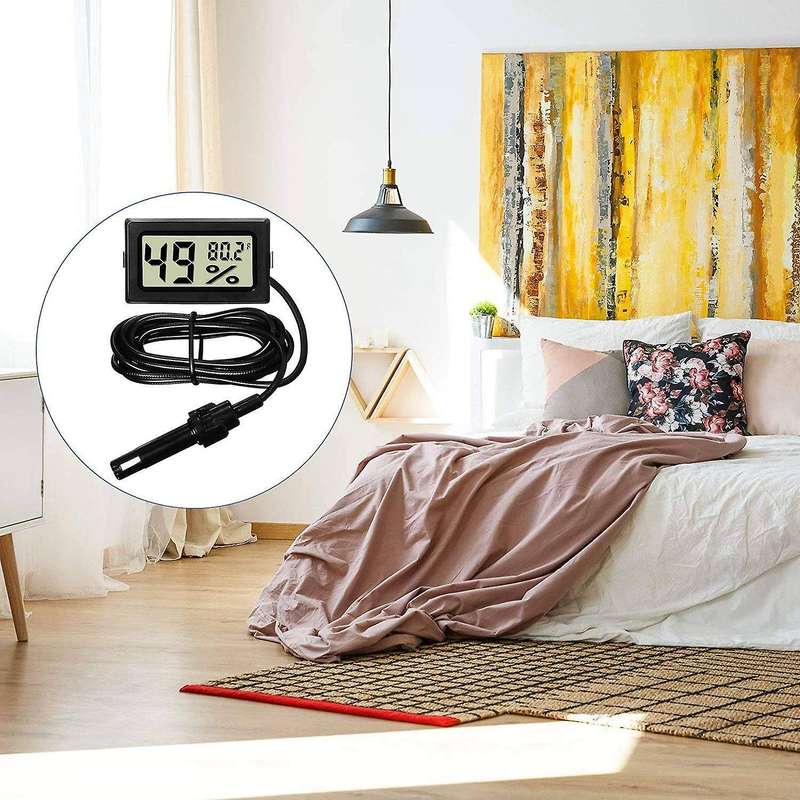 Digital Thermometer Hygrometer with Probe Indoor Temperature Humidity Meter Hygrometer Gauge for In