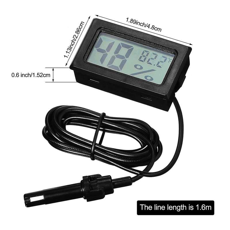 Digital Thermometer Hygrometer with Probe Indoor Temperature Humidity Meter Hygrometer Gauge for In