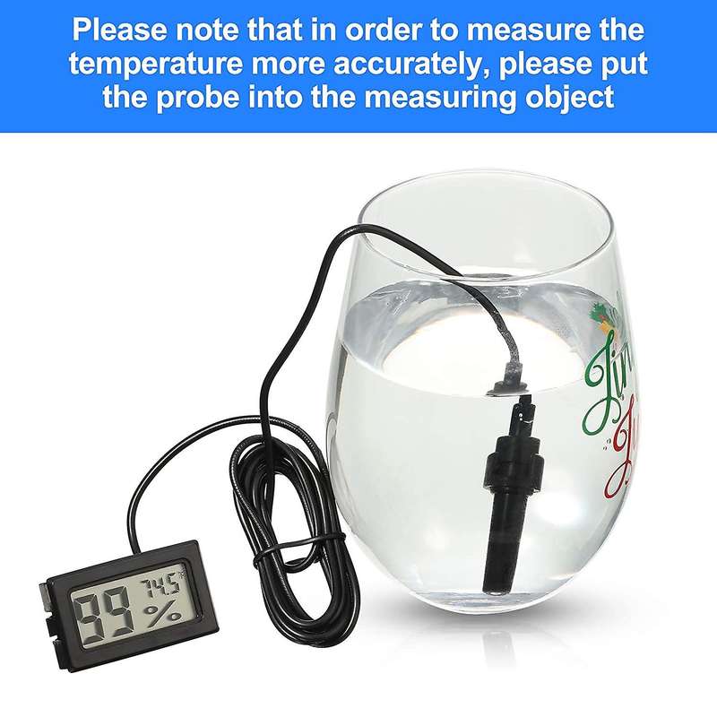 Digital Thermometer Hygrometer with Probe Indoor Temperature Humidity Meter Hygrometer Gauge for In