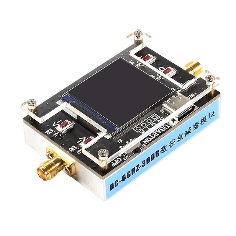 Digital Programmable RF Attenuator Module TYPE-C Type 6G 30DB TFT Display CNC Housing Support Commun