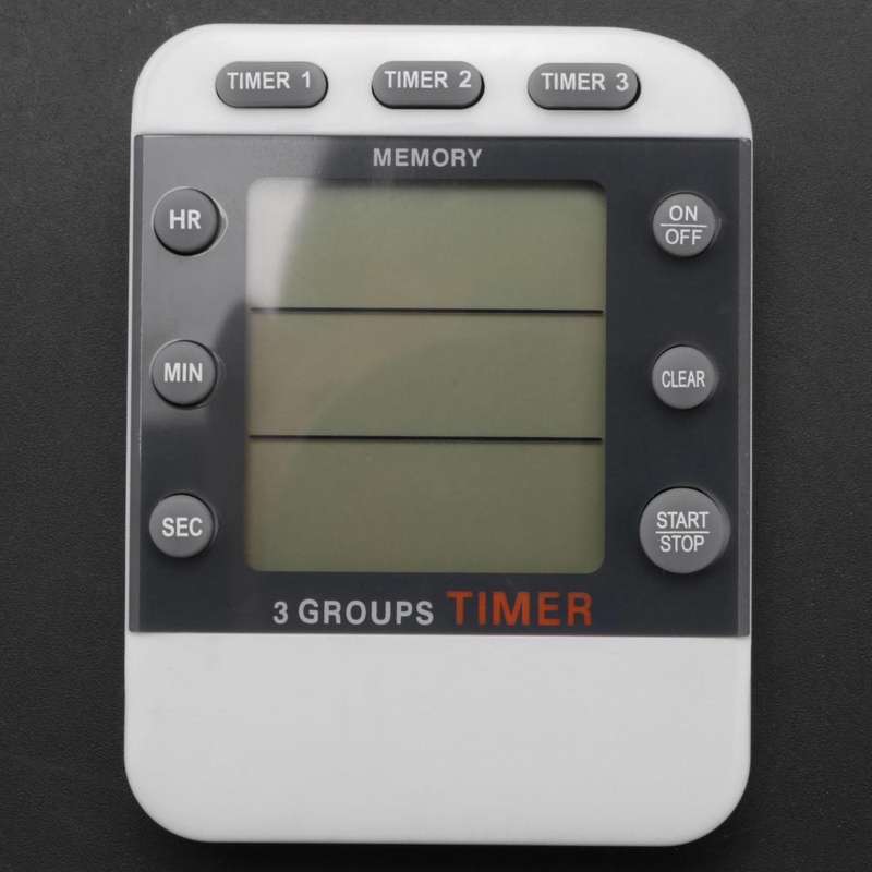 Digital Timer 100 Hour Triple Count Down/Up Clock Timer Kitchen Cooking Timer with LCD Display Loud