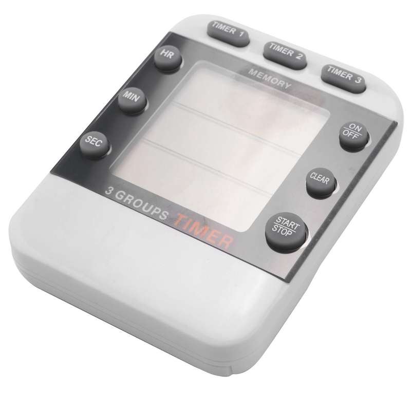 Digital Timer 100 Hour Triple Count Down/Up Clock Timer Kitchen Cooking Timer with LCD Display Loud