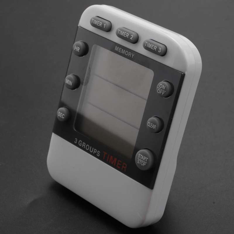 Digital Timer 100 Hour Triple Count Down/Up Clock Timer Kitchen Cooking Timer with LCD Display Loud