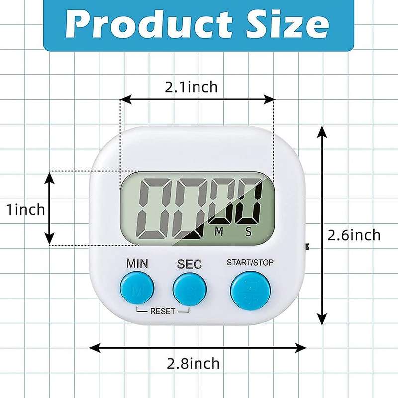 Digital Timer,Timer for Classroom and Cooking Magnetic Kitchen Timer LCD Display Kids Teacher (9 Pie