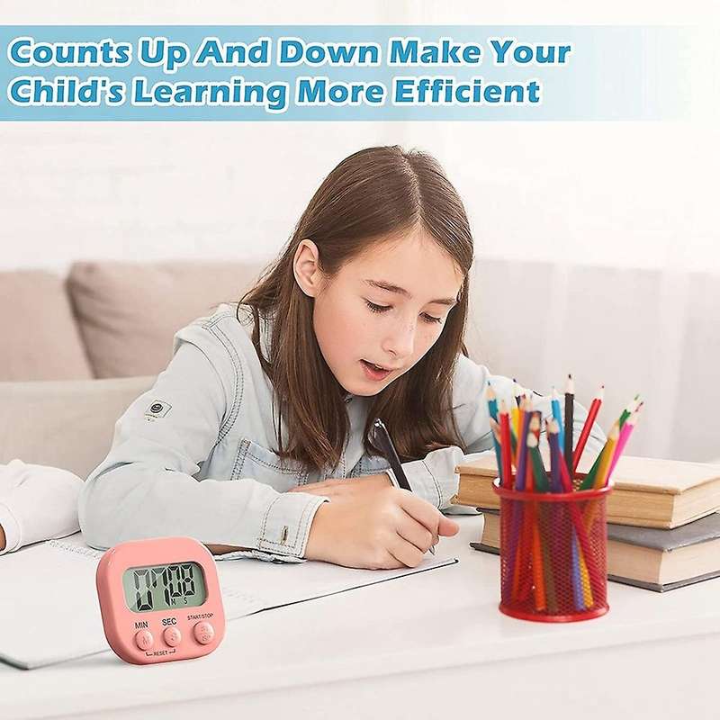 Digital Timer,Timer for Classroom and Cooking Magnetic Kitchen Timer LCD Display Kids Teacher (9 Pie