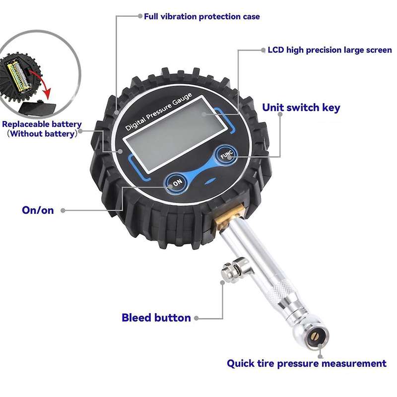 Digital Tire Pressure Gauge for Cars Tire Gauge Heavy-duty Air Pressure Gauge, Electronic Tire Pres