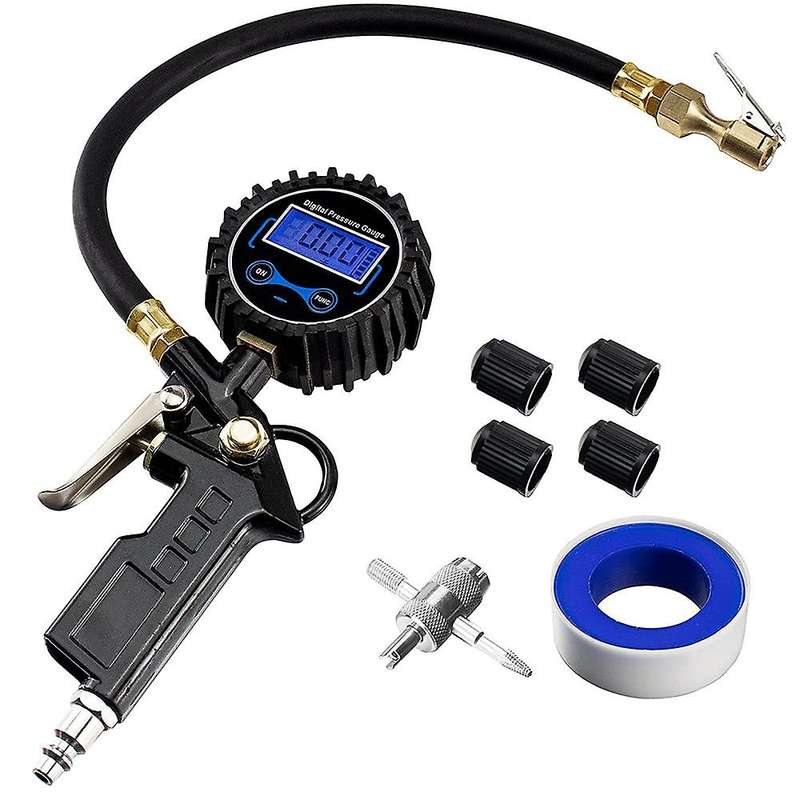 Digital Tire Inflator with Pressure Gauge,200PSI American Air Chuck Heavy Duty Air Compressor Access