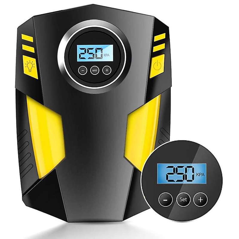 Digital Tyre Inflator for Cars, Digital Tyre Air Compressor Tyre Pump 12V Rapid Car Tyre Inflator wi