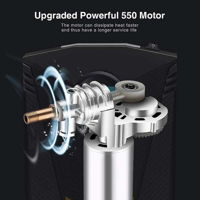 Digital Tyre Inflator, Portable Air Compressor Tyre Pump DC 12V 150PSI with LED Light for Car/Bicycl