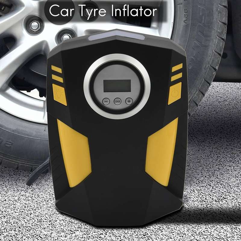 Digital Tyre Inflator Portable Air Compressor 12V Electric Car Tyre Inflator Digital LED Light for C