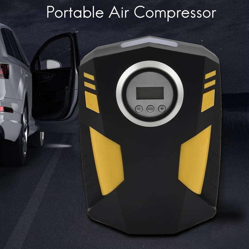 Digital Tyre Inflator Portable Air Compressor 12V Electric Car Tyre Inflator Digital LED Light for C