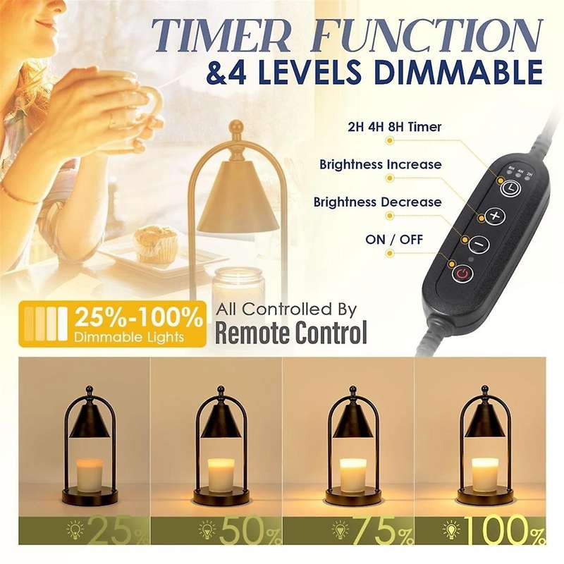 Dimmable Electric Candle Lamp Warmer for Melting Wax and Gifting for Women Decorative Lamp for Home