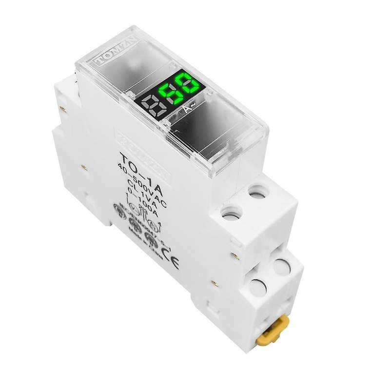 Din Rail Single Phase Ampere Meter Ac 40-500V Mini Modular Ammeter Gauge Indicator LED Digital Displ