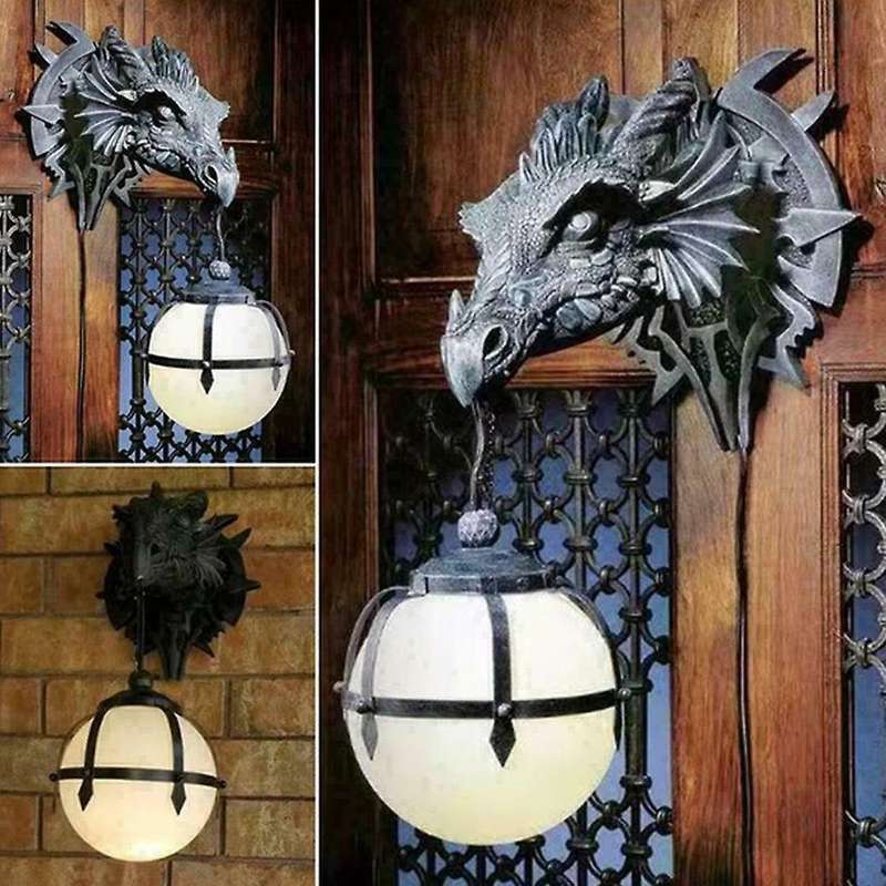 Dinosaur Chandelier Lantern Industrial Style Handicraft Leading Animal Model Wall Lamp Decorative Li