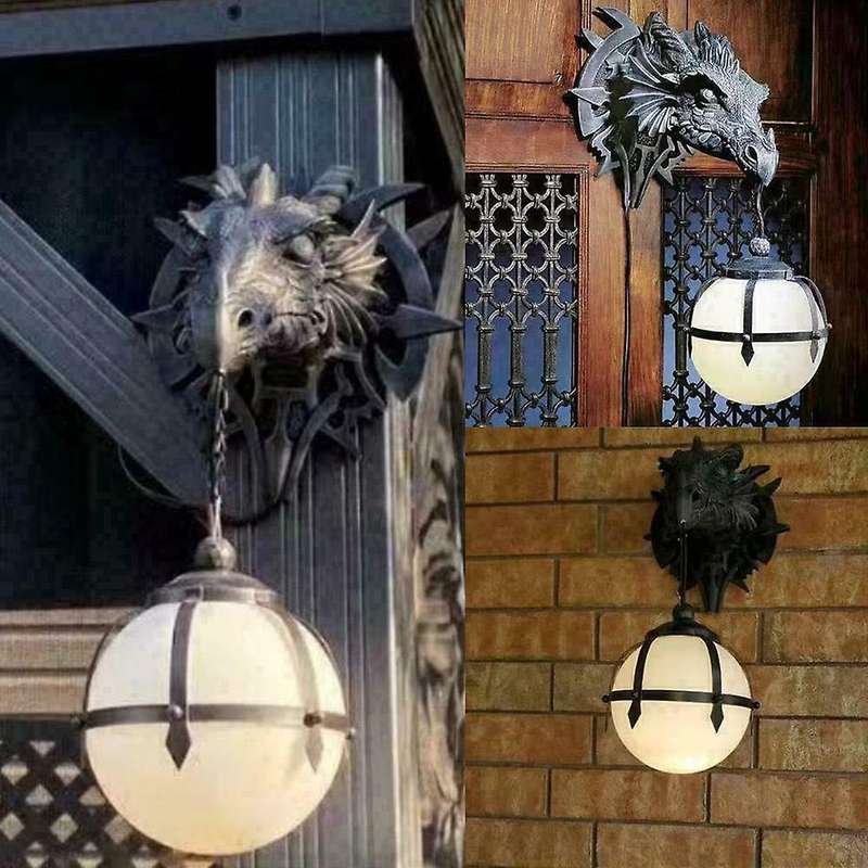 Dinosaur Chandelier Lantern Industrial Style Handicraft Leading Animal Model Wall Lamp Decorative Li