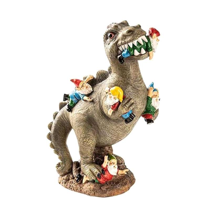 Dinosaur Gnomes Garden Statues Outdoor Decor Birthday Gifts for Mom Gifts , Patio Dinosaur Eating Gn