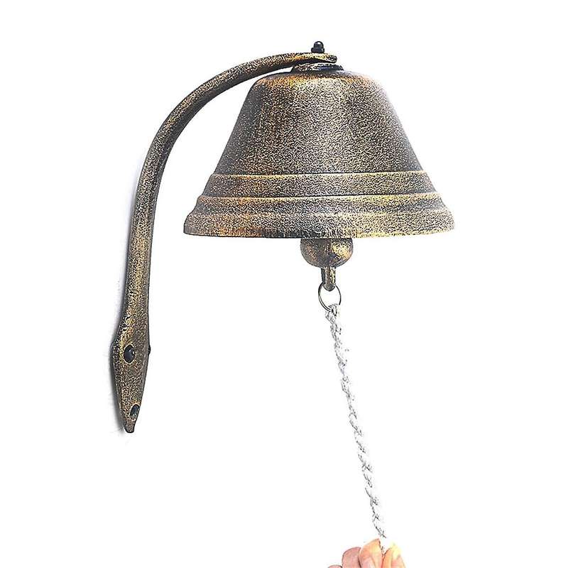 Dinner Bell for Outside Or Inside Vintage Design Doorbell Garden Knocker Rustic Welcome Entrance Wal