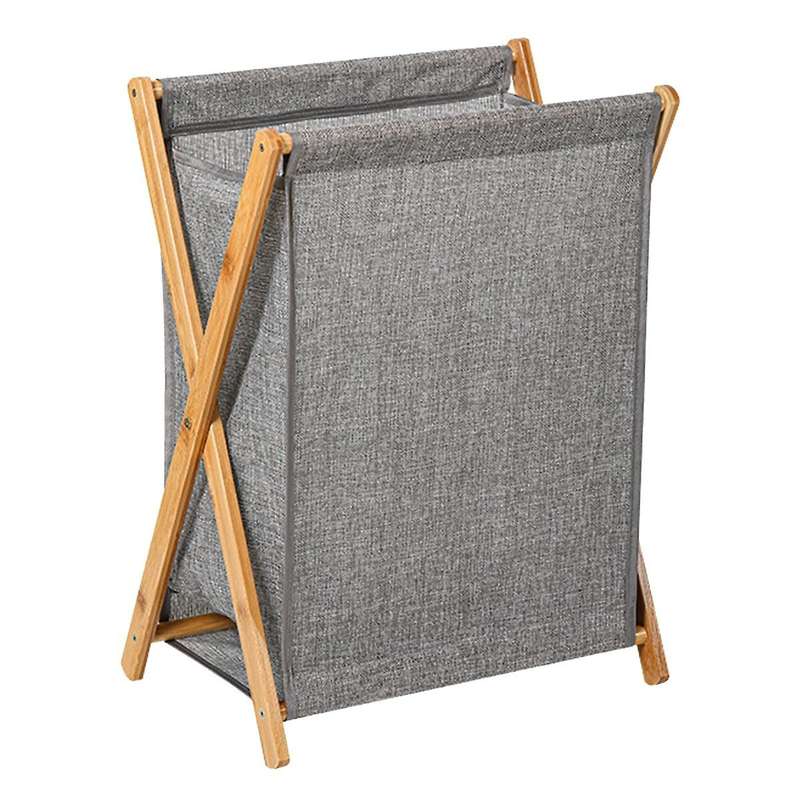 Dirty Clothes Basket Basket Foldable Clothes Storage Basket Household Bamboo Wooden Bathroom Dirty