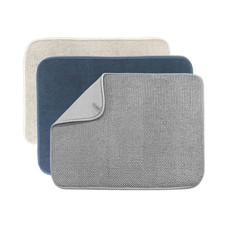 Dish Drying Mat,absorbent Microfiber Dishes Drainer Mats for Kitchen Counter Size 20x15 Inch,dish