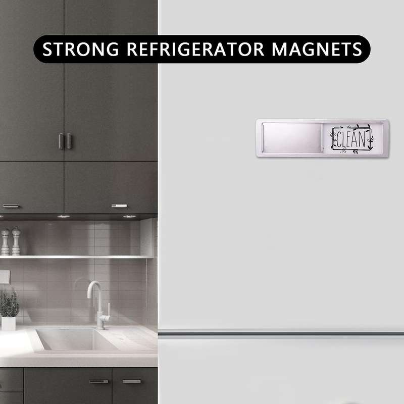 Dishwasher Magnet Clean Dirty Sign Indicator, Universal Kitchen Dishwasher Refrigerator Magnet, Str
