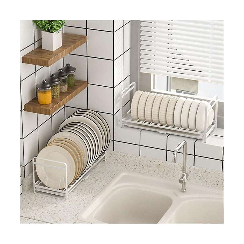 Dish Storage Rack Embedded Storage Rack Kitchen Sink Drain Basket Kitchen Pot Lid Rack