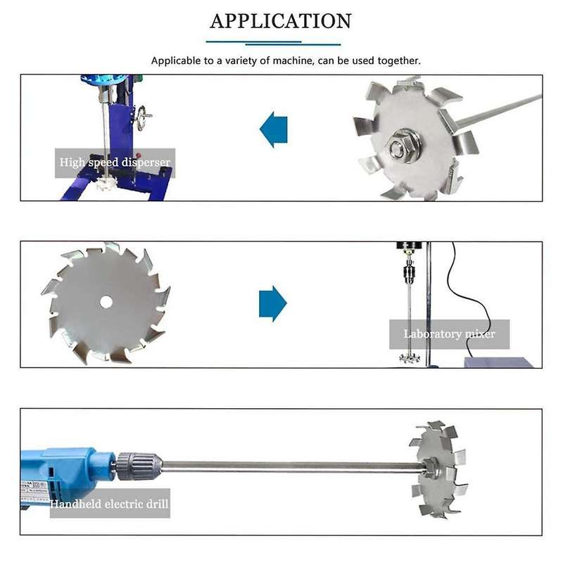 Dispersion Disc Dispersion Impeller Disperser Blade Impeller 6cm Disc Dispersion Rod (2.36inch Disc