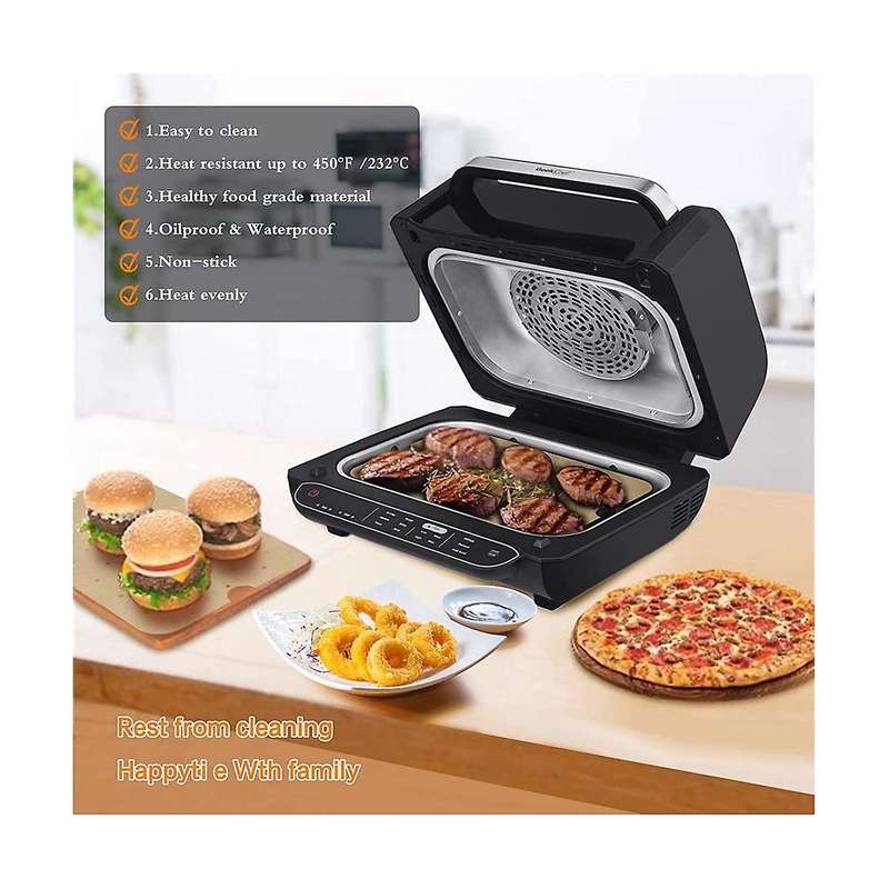 Disposable Parchment Paper, 100 Pcs Perforated Rectangular Liners for Indoor Grill