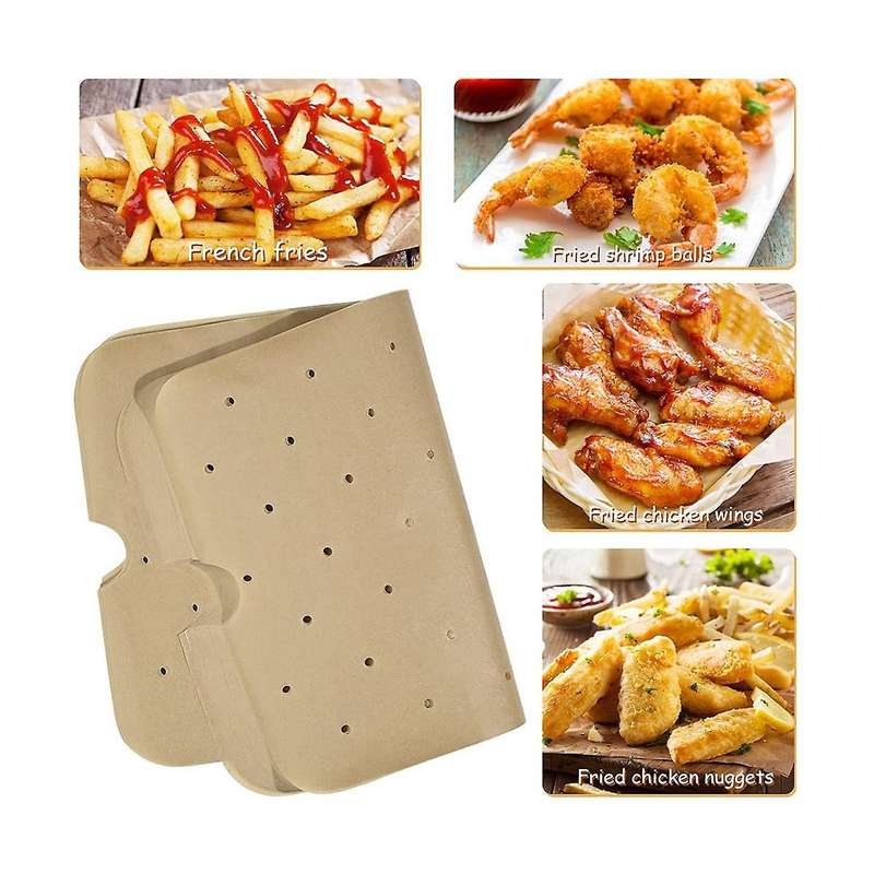 Disposable Parchment Paper, 100 Pcs Perforated Rectangular Liners for Indoor Grill