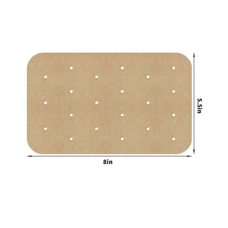 Disposable Parchment Paper, 100 Pcs Perforated Rectangular Liners for Indoor Grill