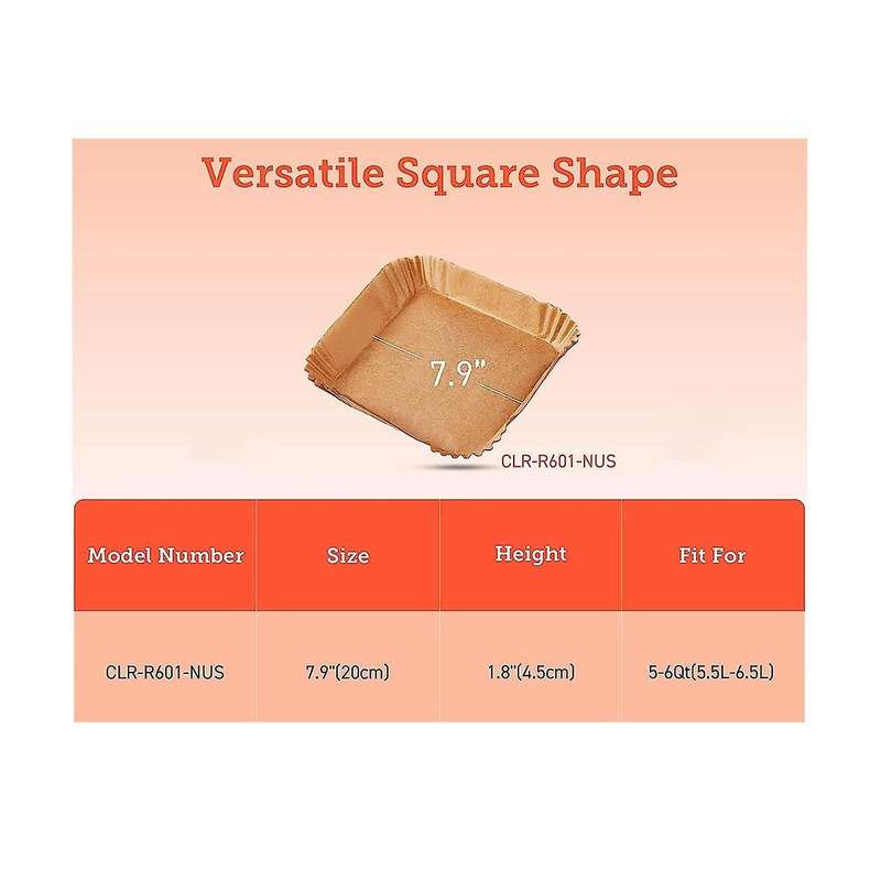 Disposable Paper Liners 7.9 Inch for 5 to 6 Qt Basket, Accessories for , Oven