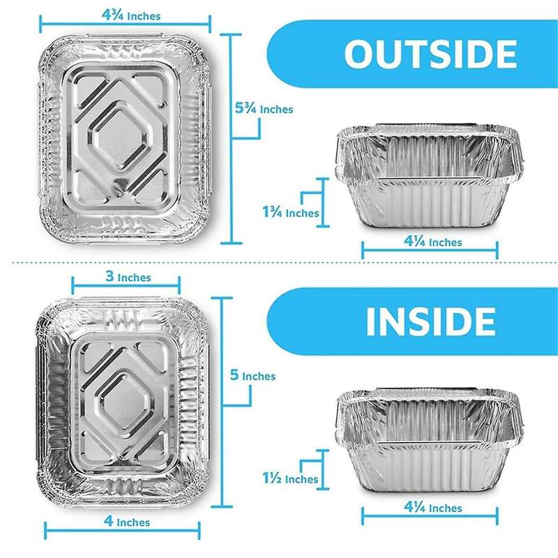 Disposable Takeaway Pan with Transparent Lid, Rectangular Aluminum Foil Tray, Tightly Sealed, 410ml