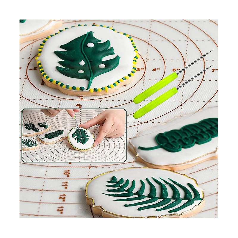 Disposable Piping Bags, Pastry Bags Set with 10 Piping Bags Ties & 2 Scriber Needle, Cake Decoratin